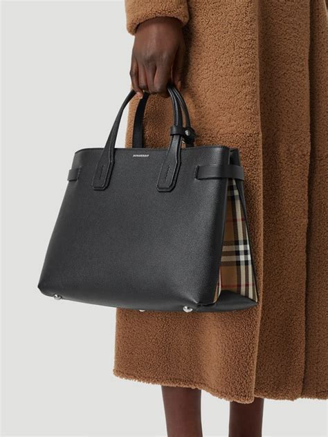 Burberry The Medium Leather Banner Bag With Perforated Logo 